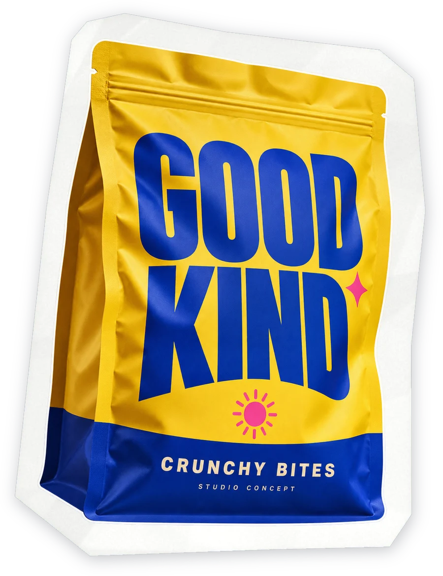 GOOD KIND snack packaging, an original studio concept