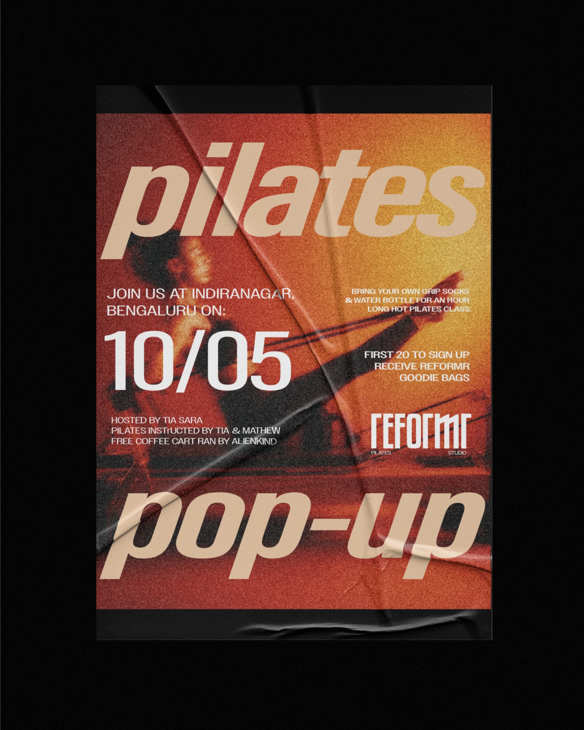 Reformr Pilates Studio — brand identity and applications, view 1